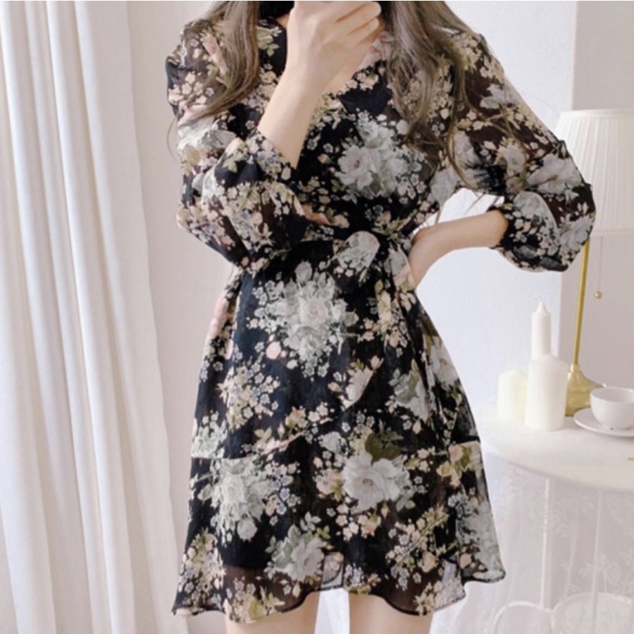 CASUAL DRESS KOREAN STYLE PREMIUM CHIFFON IMPORT ALL SIZE NEW ARRIVAL