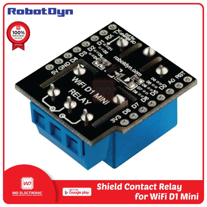 ROBOTDYN SHIELD CONTACT RELAY FOR WIFI D1 MINI RELAY WEMOS D1 MINI