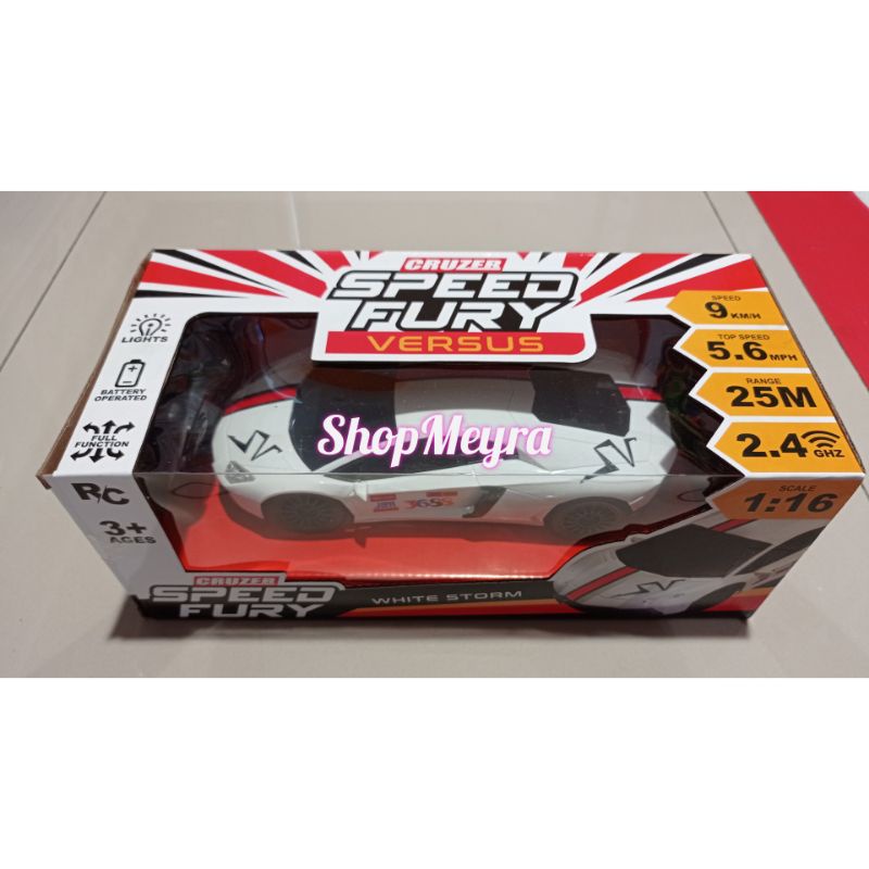 Cruzer Speed Fury Versus Mobil RC Remot Control White Storm