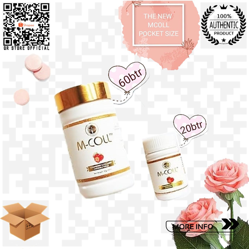M-COLL MCOLL COLLAGEN CHEWABLE CANDY NATURAL HERBAL BEAUTY VITAMIN KULIT