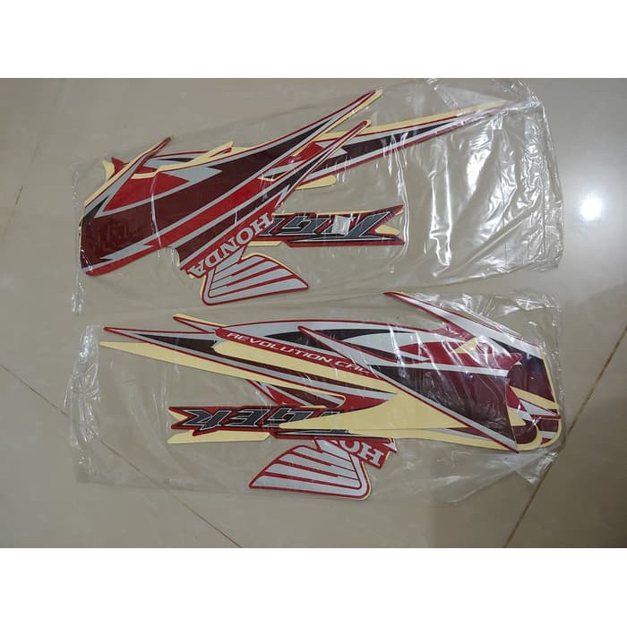 Stiker Bodi &amp; Lis Body &amp; Striping Tiger 2011 Merah