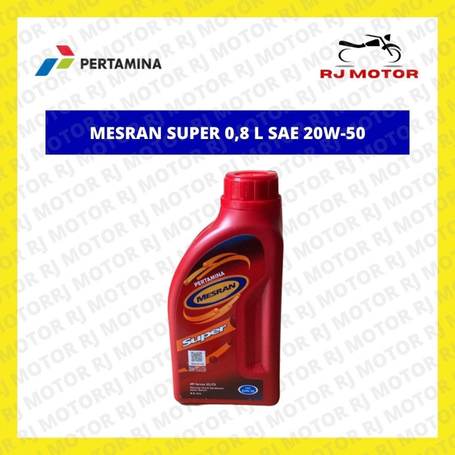 OLI MOTOR PERTAMINA MESRAN SUPER 0,8 L SAE 20W 50 OLI ASLI PERTAMINA