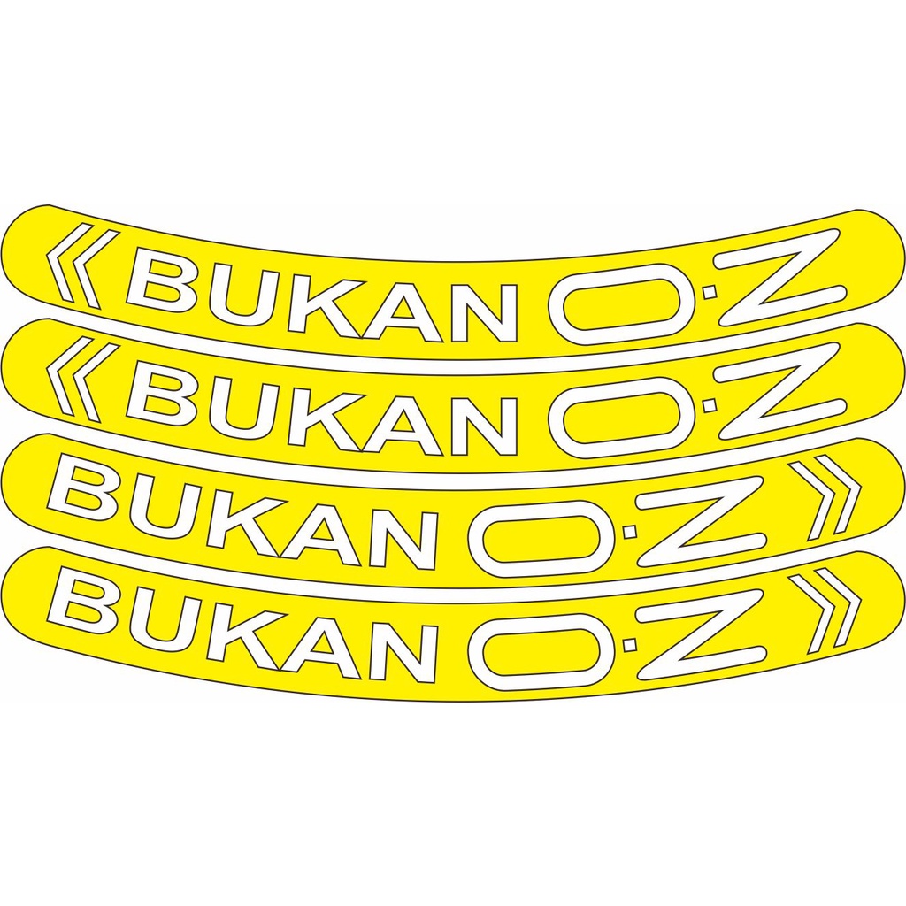 Stiker Bukan OZ Bahan Asahi Replektor Cutting Sticker Variasi