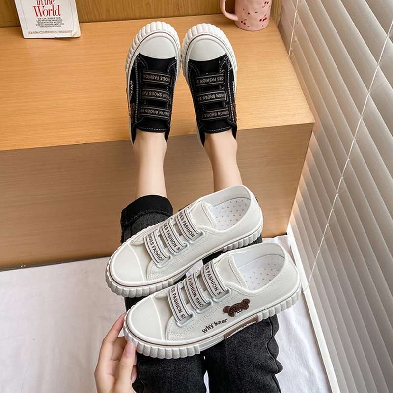 [DREAM] 104 Sepatu Sneaker Wanita TeddyBear Pendek Bahan Canvas