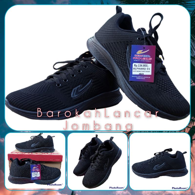 SEPATU SNEAKER OLAHRAGA SEKOLAH HITAM NEW ERA ALPHARD 01 / PUTERI 39-43 100% ORIGINAL BY NEW ERA