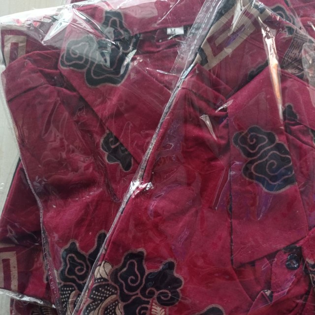 Kemeja Batik Pria Lengan Panjang Murah Seragam M L Xl Xxl
