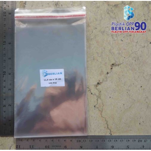 Plastik 11,5X16 CM Plastik OPP Seal Plastik OPP Lem Plastik OPP Bening Tebal 18 Micron