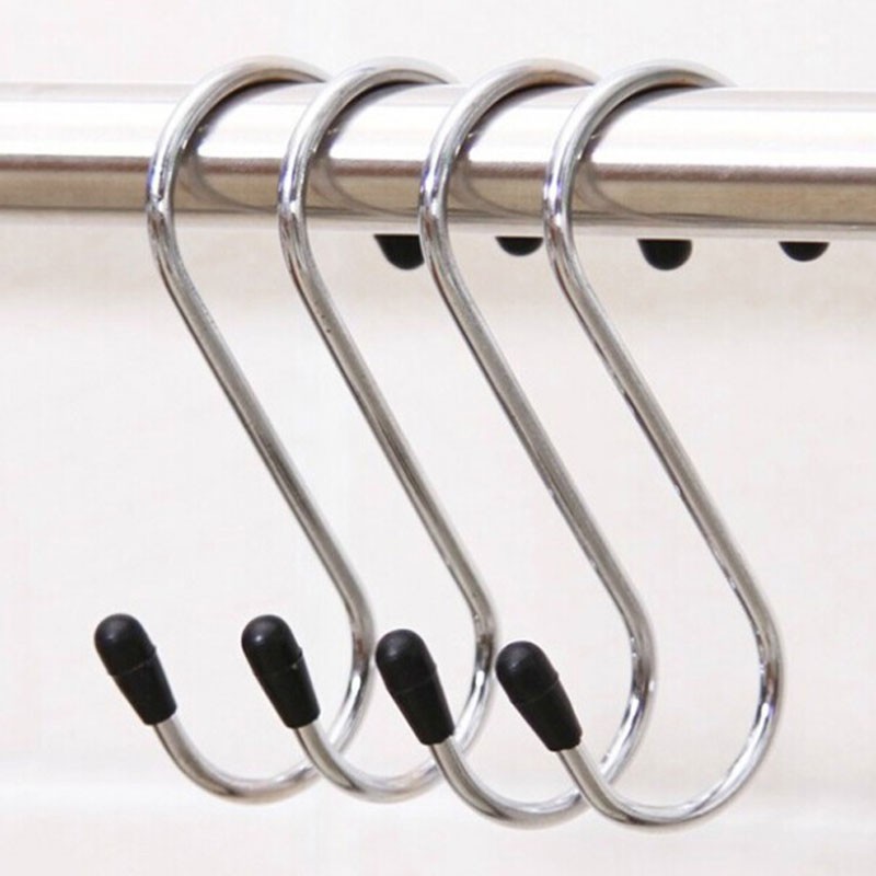 [Kaizen Living] 4pcs Hook Gantungan Huruf S Pengait Barang Besi Stainless ( 1 Set isi 4pcs )