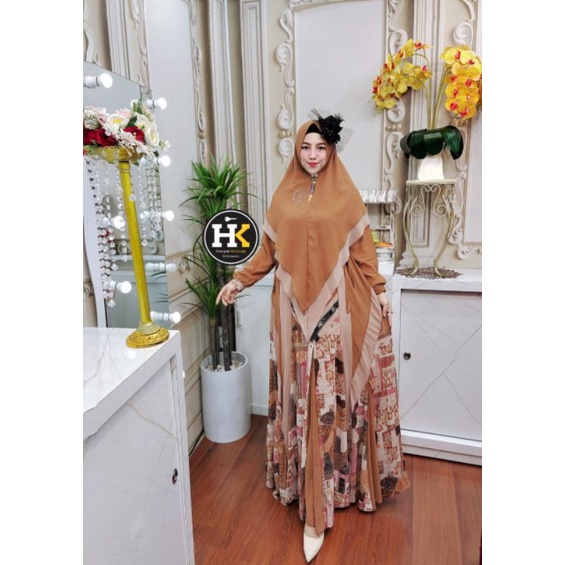 Aqifa Syar'i ORI by HK Dermawan / Gamis Set Syar’i / Gamis Pesta Mewah / Dress Muslimah Branded / Baju Syari Terbaru / Gamis Syari Mewah-B