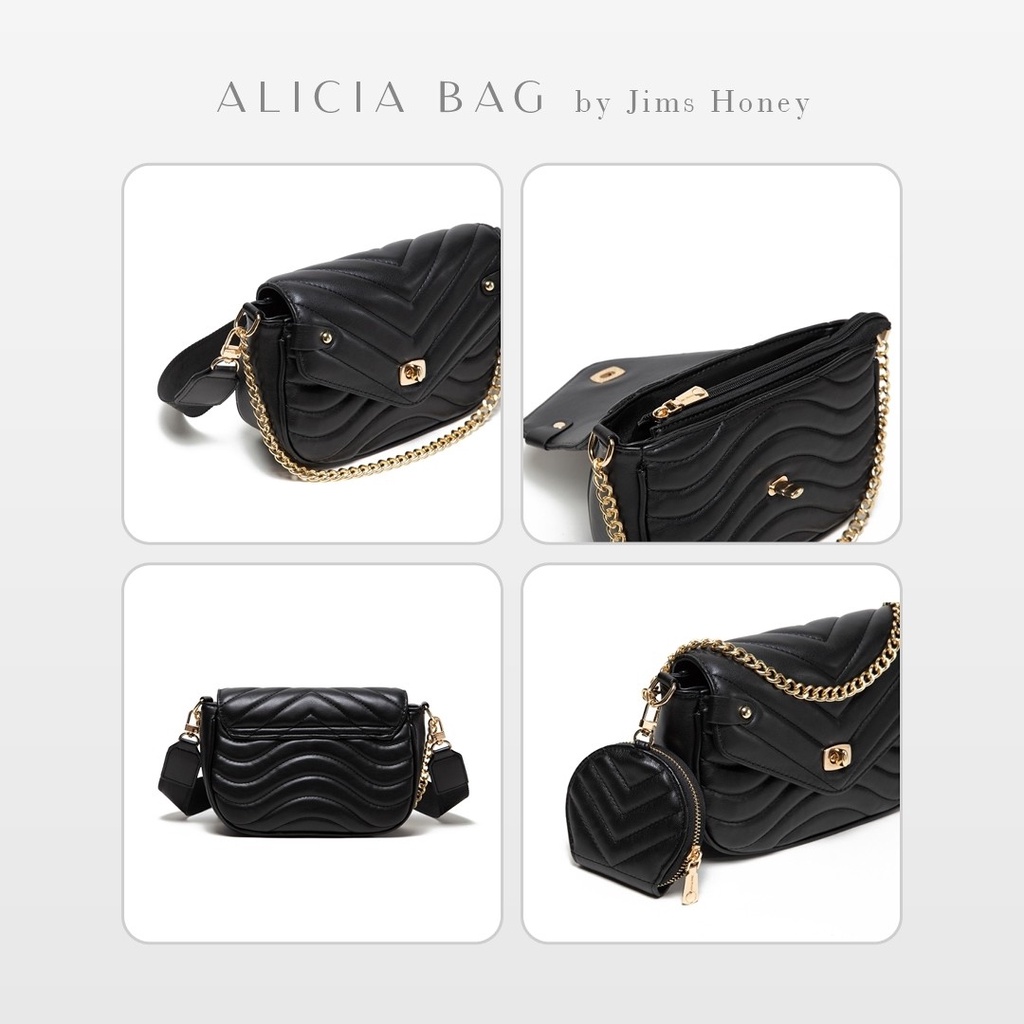 Alicia Bag JimsHoney Original Tas Selempang Wanita murah realpic cod free wallet official store