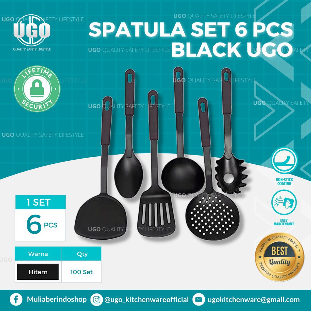 Jual Spatula Alat Masak Warna Tahan Panas Set Plastik Sodet Penggorengan Shopee Indonesia