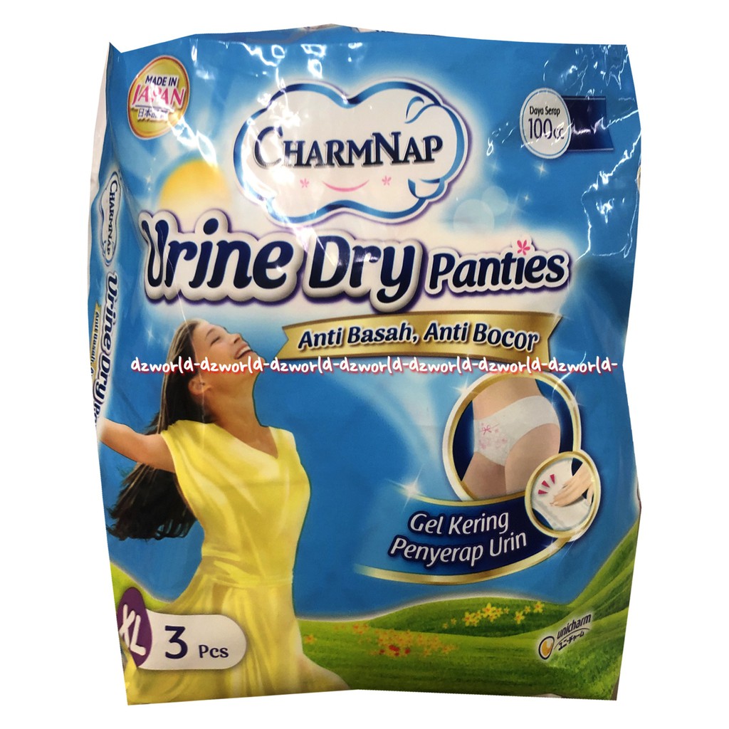 Charmnap Urine Dry Panties M L XL Pembalut Wanita Celana Dalam Saat Menstruasi Charm Nap Underpants