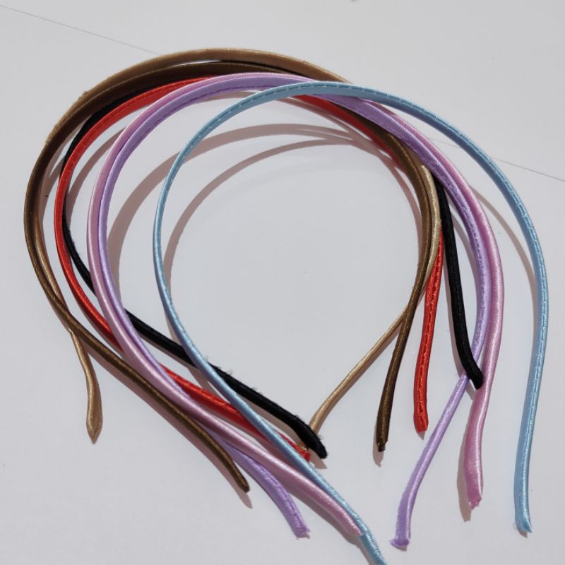 bando besi lapis satin warna / bando anti patah / bando satin