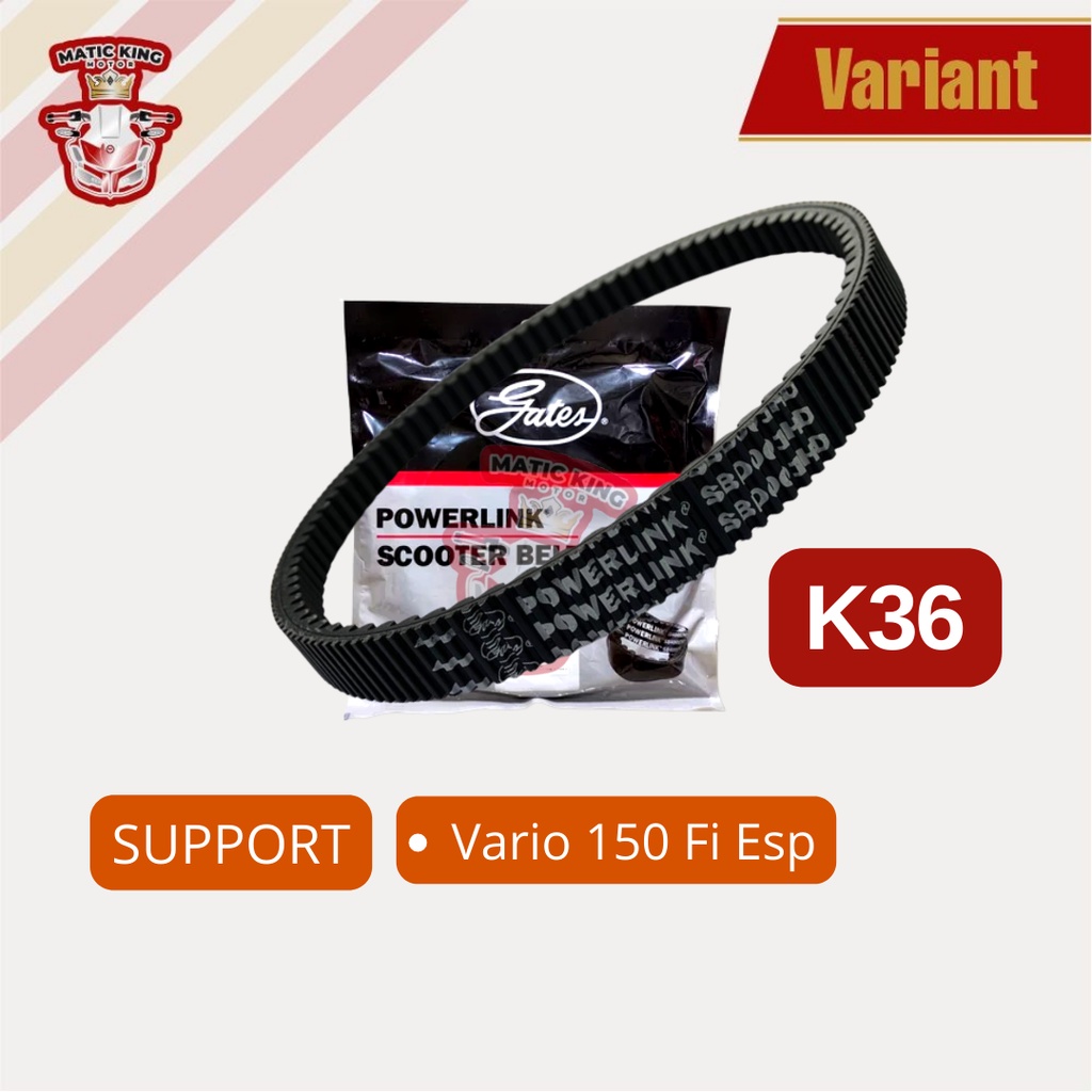 Vanbelt V Belt Van belt Fanbelt Vario 125 150 LED Gates Powerlink Made in Thailand