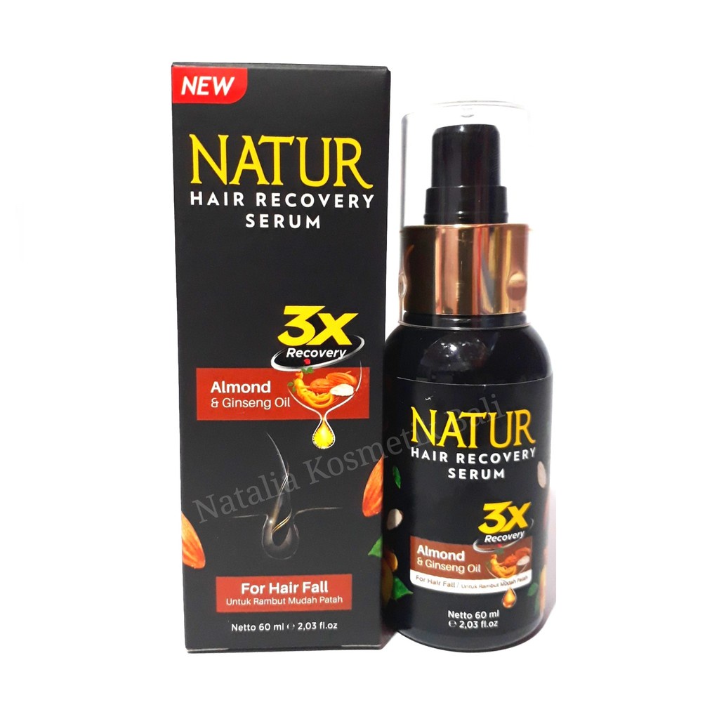 Natur Hair Recovery Serum 60 ml / Natur Hair Recovery Serum Aloe Vera Oil / Natur Hair Recovery Serum Gingseng Oil