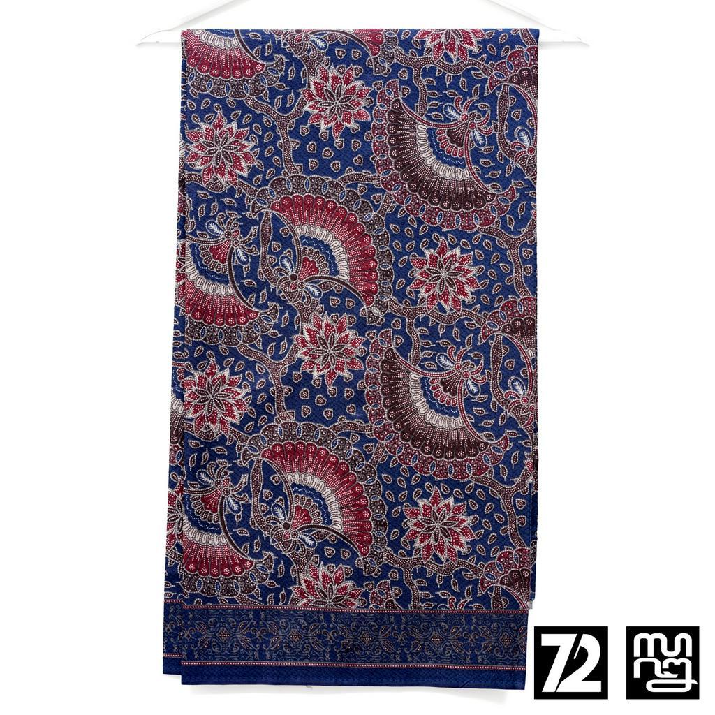 KAIN BATIK DOBBY Premium Motif Kembang Semak Warna Biru 723489 Cap 72 Jarik Jarit Samping Kebat Panjang Batik Dobby Modern Premium Bahan Seragam Batik Pernikahan Kantor Keluarga Murah Kamen Jadi Batik Bali Lembaran