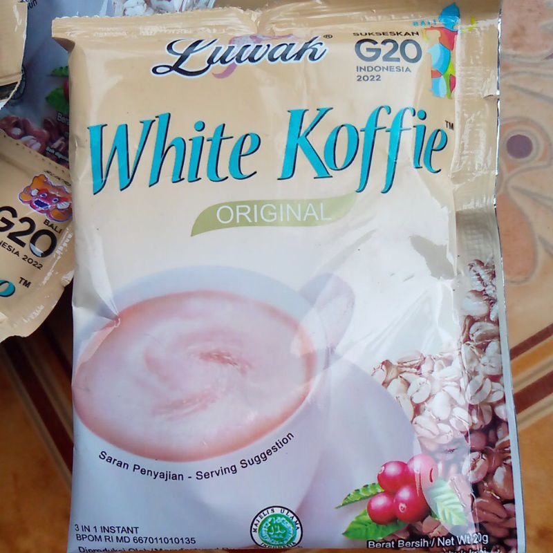 Luwak White Coffe Koffie Original 20 Gram Renceng ( ISI 5 10 )