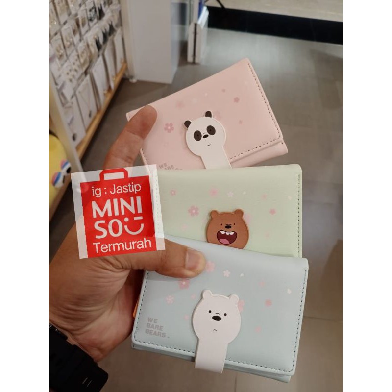 MINISO DOMPET LIPAT WE BARE BEAR KLIP