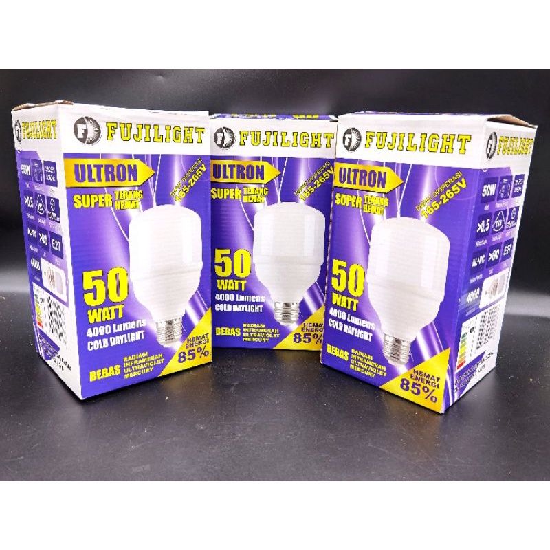 Lampu Led 50w FUJILIGHT ULTRON, warna bolam putih 6500K,garansi 1 tahun, model capsul