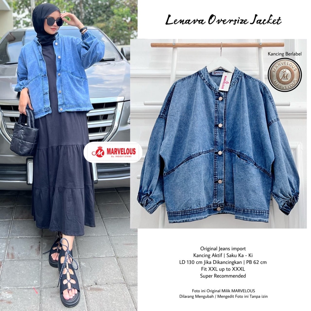 ATASAN WANITA THERA  /GHEZA OVERSIZE JACKET BY MARVELOUS