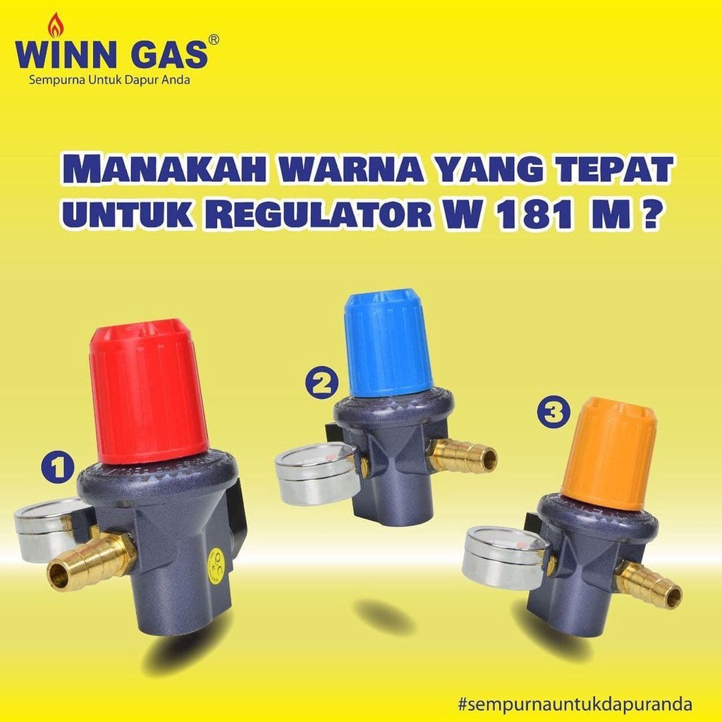 Regulator Tekanan Tinggi W181M WINNGAS Regulator Tekanan Tinggi Winn Gas Untuk Kompor Joss