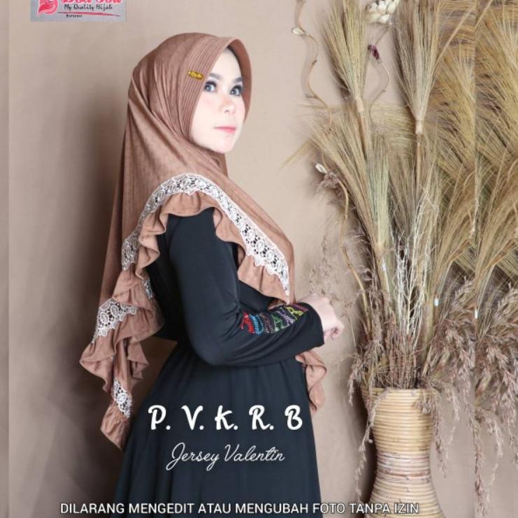 Paling Diminati.. 381 JILBAB DOA IBU JERSEY VALENTINE RENDA PRADA KHADIJAH MINI/HIJAB DOI PREMIUM OR