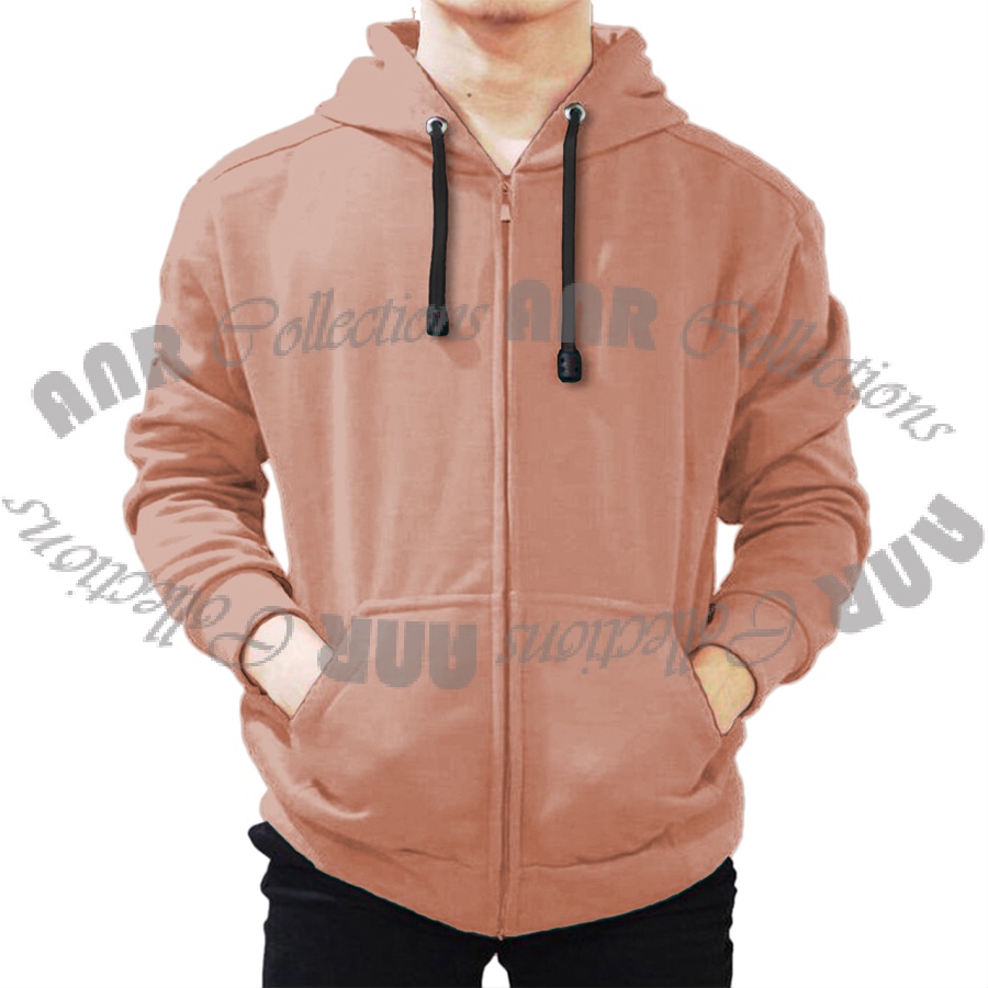 Jaket Sweater Zipper Polos - Hitam / Misty / Navy / Maroon / Hijau Botol / Mustard