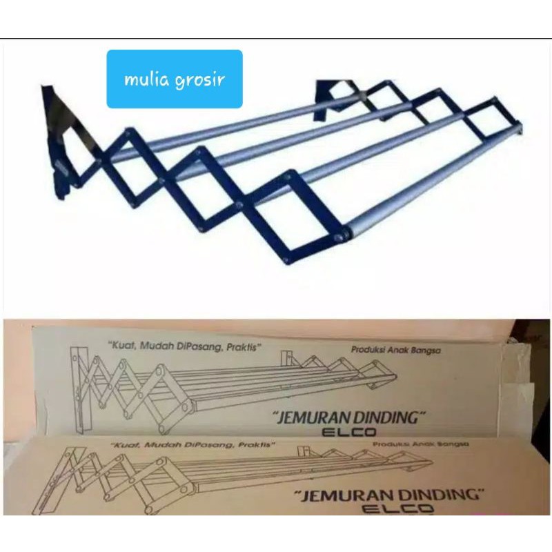 Jemuran Lipat / Jemuran Dinding Rak Handuk Tarik