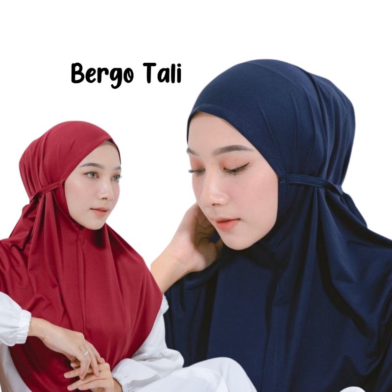 Hijab instant bergo Jersey tali premium // Bergo tali Jersey premium