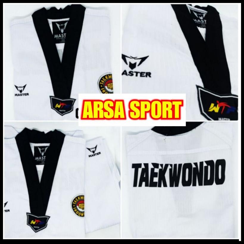 Dobok Taekwondo Moks Kerah Hitam Master Dobie Prime Baju Tekwondo