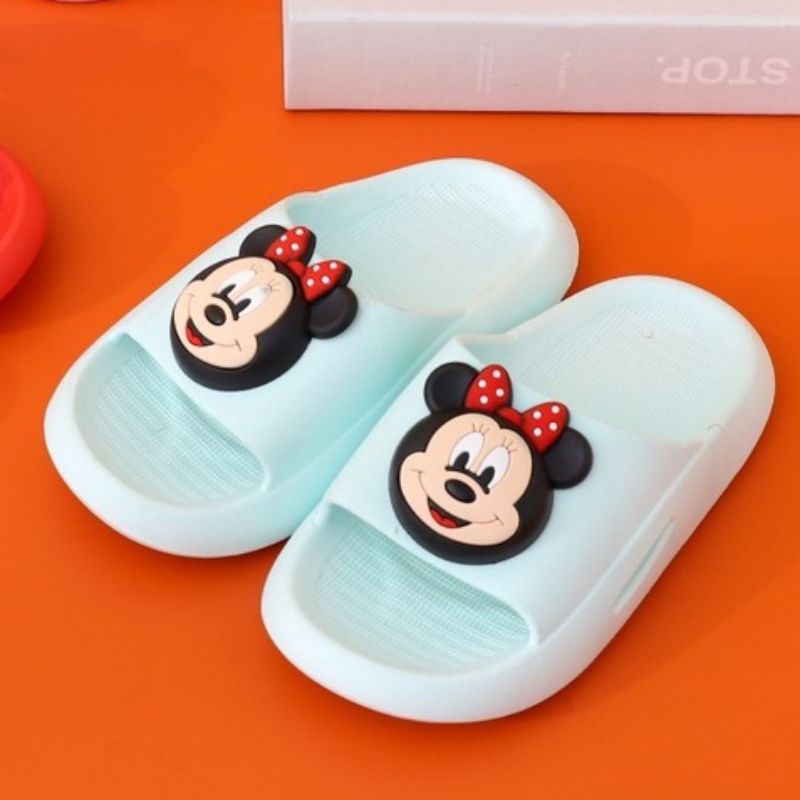 Sandal anak Mickey mouse Sandal import anak Selop anak karakter disney Sendal anti slip anak perempuan