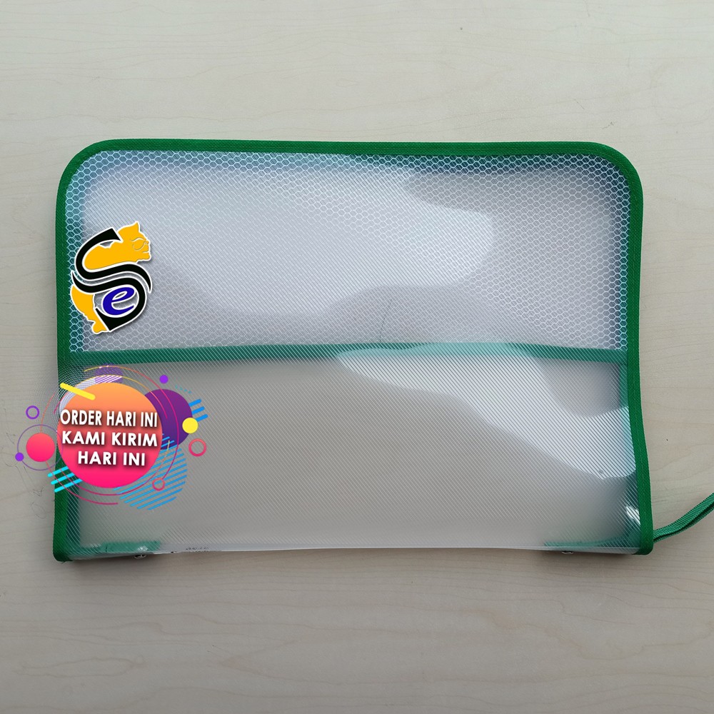 

Map Plastik Resleting Warna / Zipper Bag / Jaring Seleting Kantor & Sekolah
