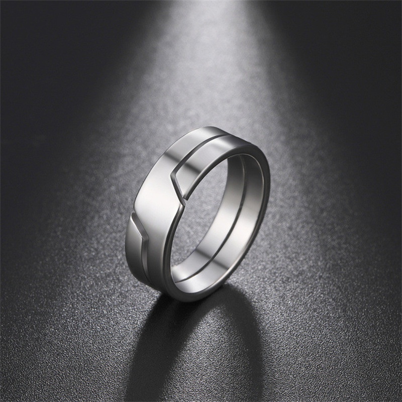 [Featured] Fashion Simple Stainless Steel Ring For Women And Men / Engagement Jewelry Anniversary Gift