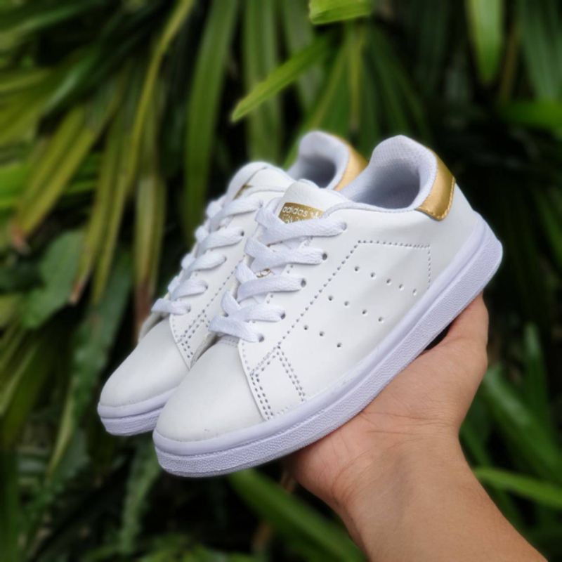 ( BISA COD ) SEPATU KIDS ANAK ADIDAS STAND SMITH TALI DAN PEREKAT SIZE 21-35