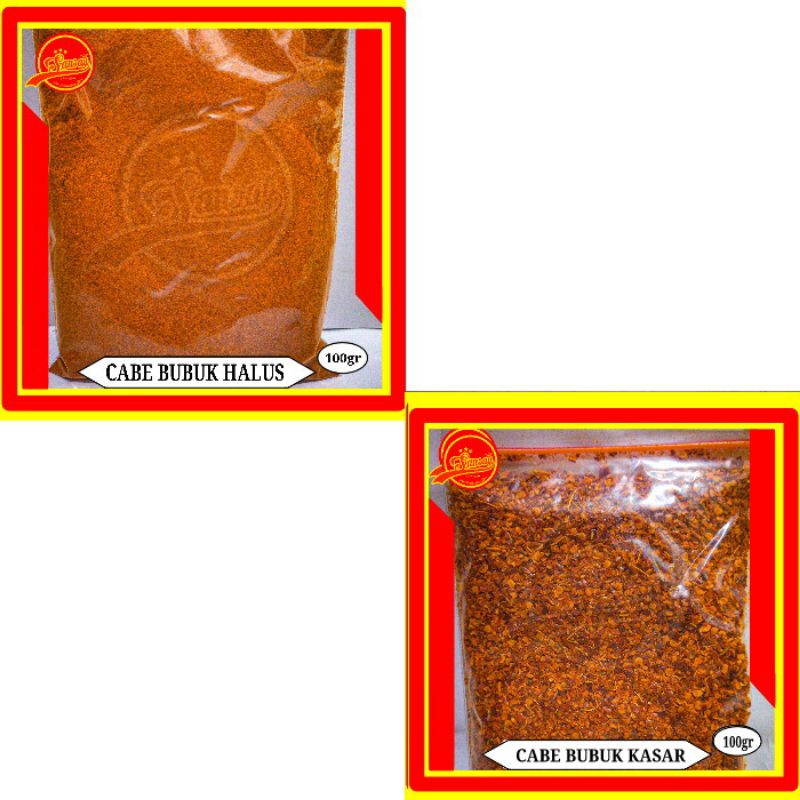 

Bumbu pedas cabai giling/ cabai bubuk halus/ kasar kering ektra pedas special baso aci/ seblak