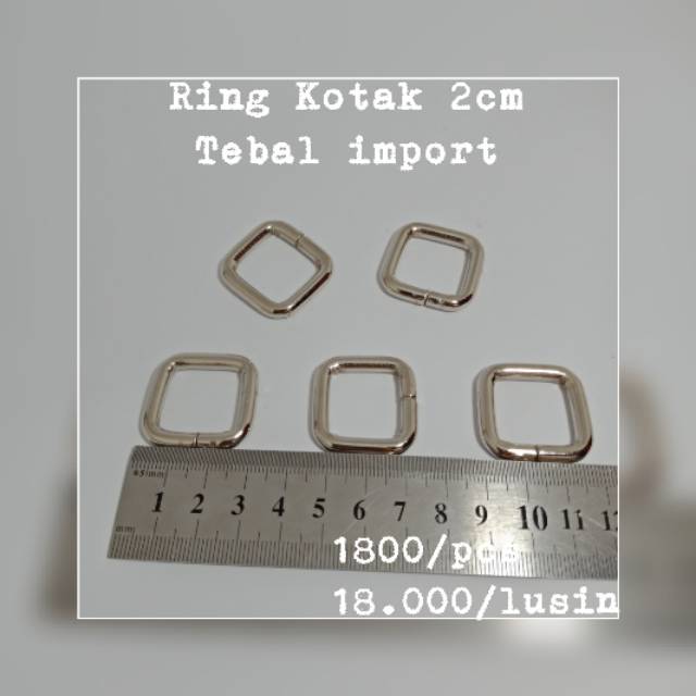 Ring tas nikel import 1.5-4cm