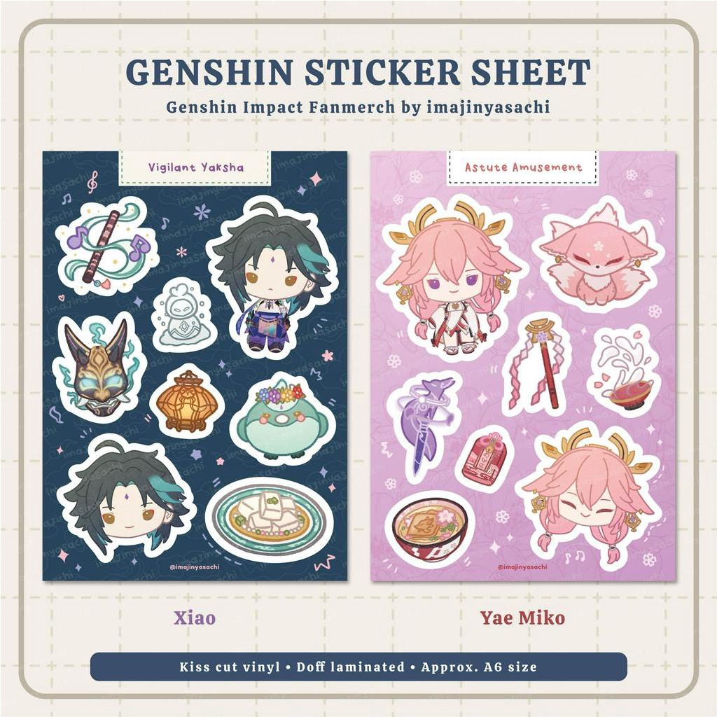 [ imajinyasachi ] Genshin Impact Sticker Sheet