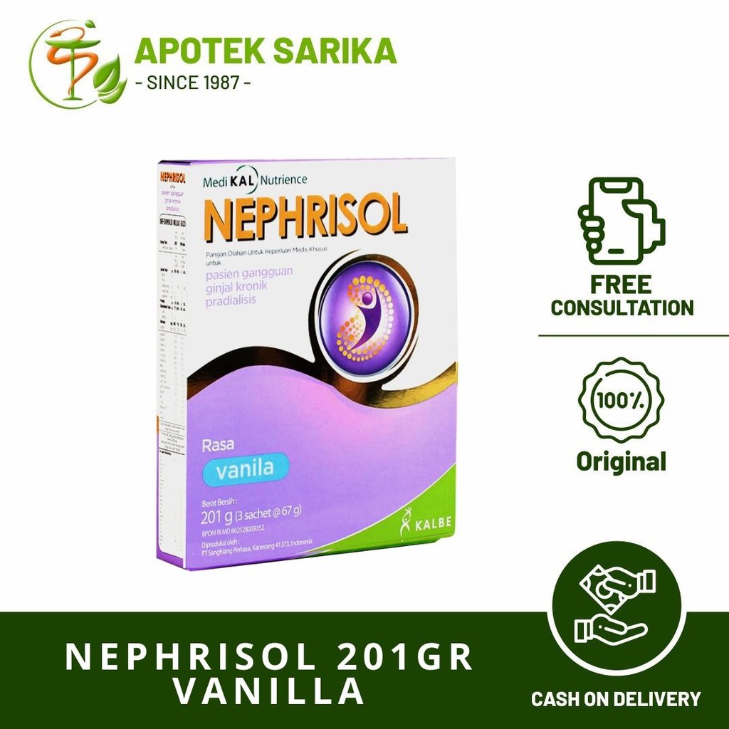 

Nephrisol Vanila 201 Gram - Susu Khusus Gangguan Ginjal Pradialisis