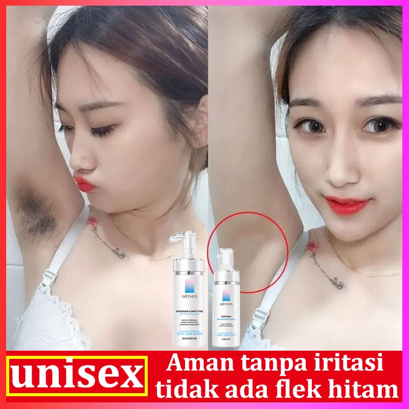 Semprotan Krim penghapusan rambut cepat Unisex Lembut tidak melukai kulit Tanpa Rasa Sakit ·Aman untuk Ibu Hamil Menghilangkan Bulu dari Bagian Pribadi,ketiak, bulu kemaluan, kaki, dada, lengan, jenggot, semi-permanent hair removal cream