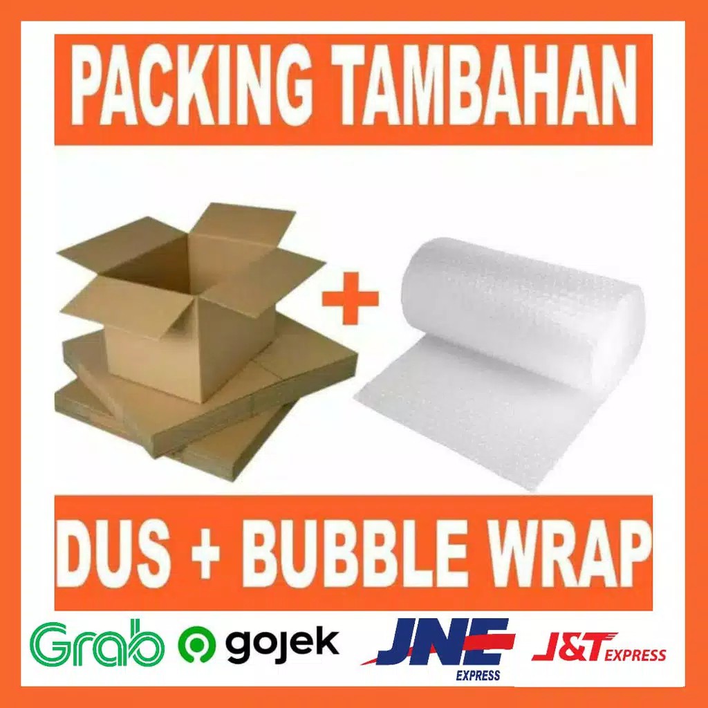 PACKINGAN TAMBAHAN DUS + BUBBLE WRAP MENGHINDARI BARANG RUSAK / PECAH