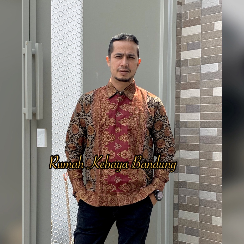 OBRAL SALE KEMEJA (MOTIF KOIN) SARIMBIT  BATIK JUPRI RUMAH KEBAYA BANDUNG RUMAH SONGKET BANDUNG