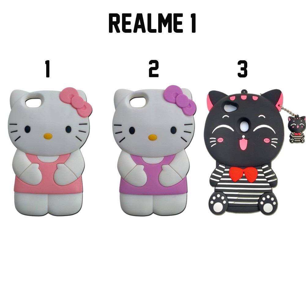 Silikon 3D karakter for Realme 1  silicon softcase casing hp lucu menarik / Silikon boneka lucu pelindung hp case tebal karet softcase lentur