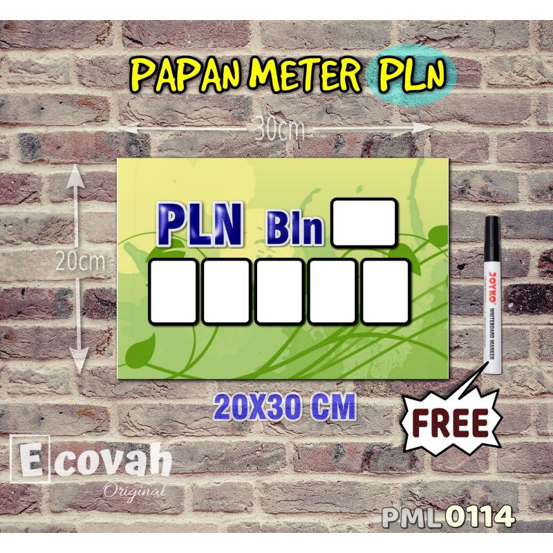 

Ecovah Papan Meter Listrik PLN PAM motif Unik - Floral 14