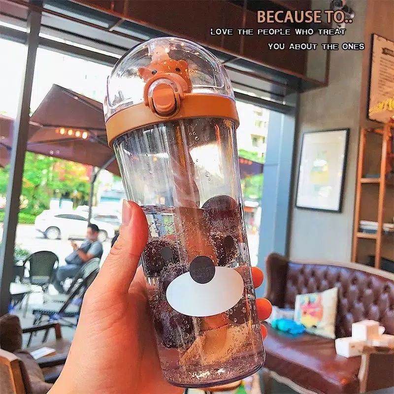 Botol Minum anak Shaker Pengaduk Anak Karakter Lucu Ukuran 500ml