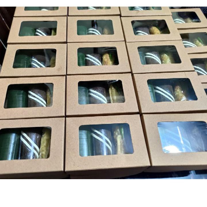 

(ISI 25PCS) Brownies Paper ukuran S Kraft Laminasi 15x10x5// dus bread !!