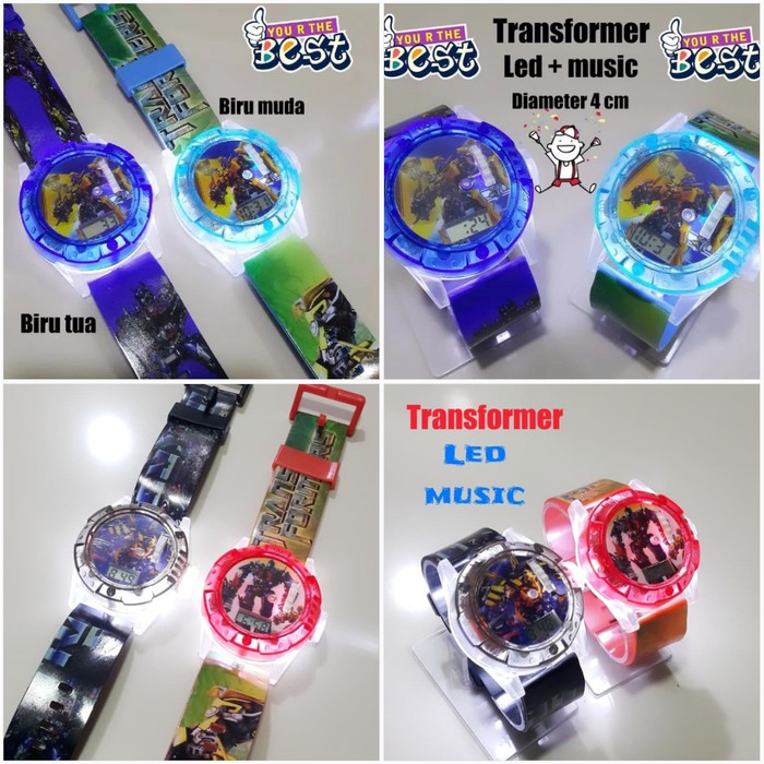 JAM TANGAN ANAK TRANSFORMERS LED PROYEKTOR