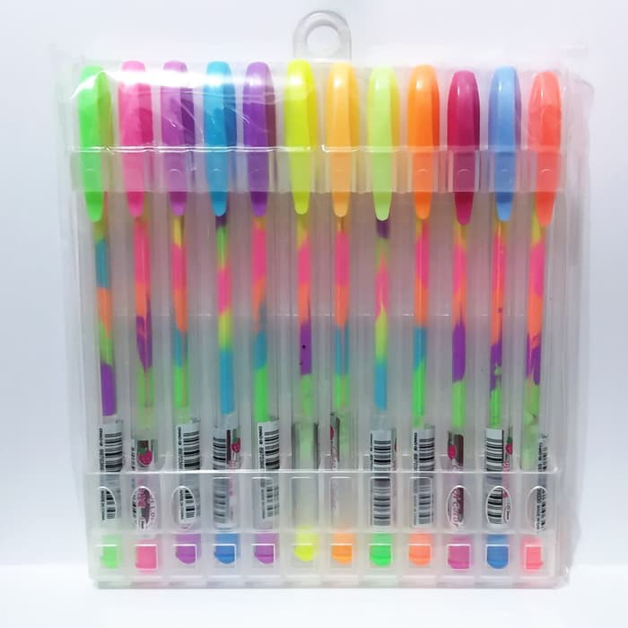 

Promo Rainbow Pen - Pulpen Gel warna warni ( isi 12pcs ) Elegan