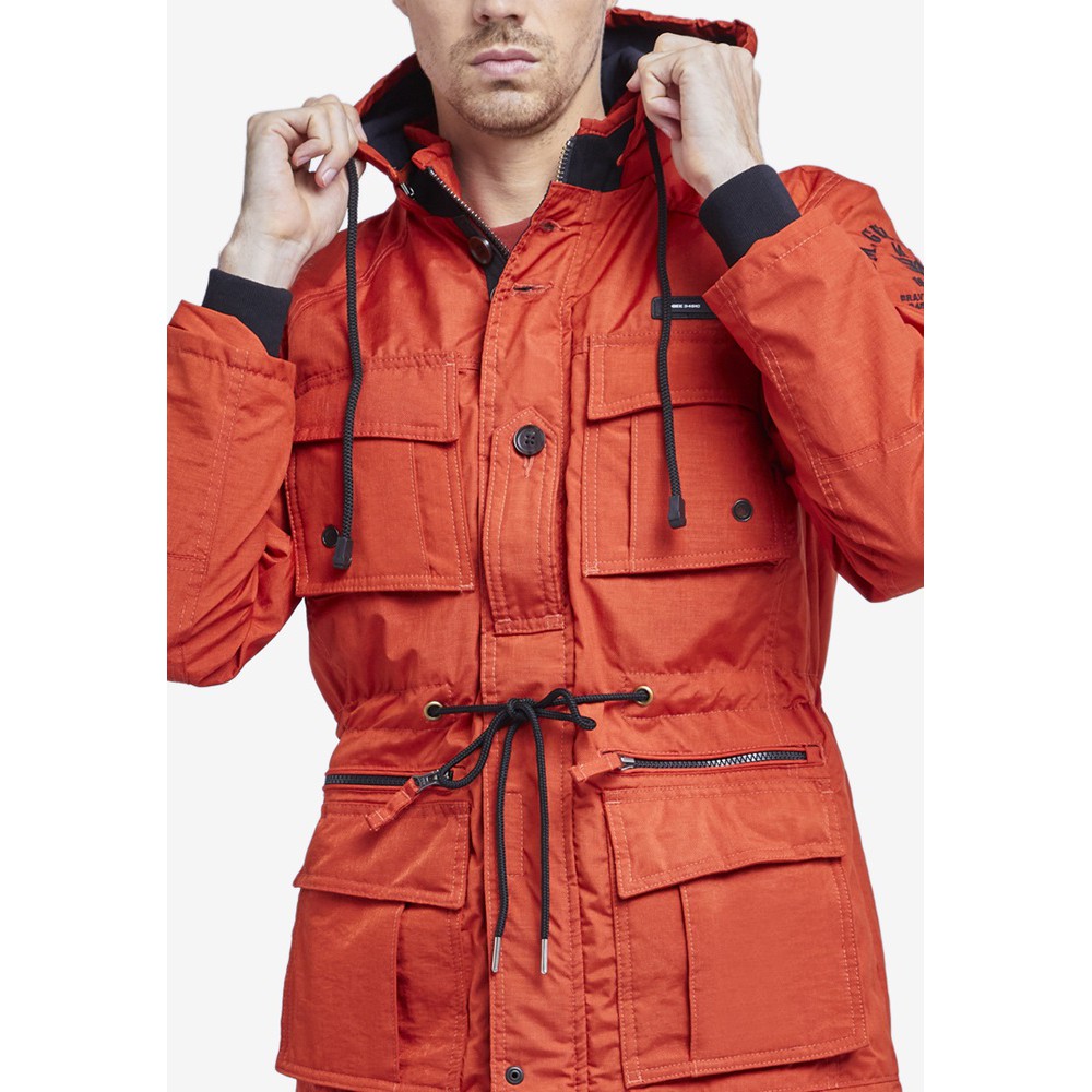 Jaket Parka Asli MGee 3451C Orange dan Navy