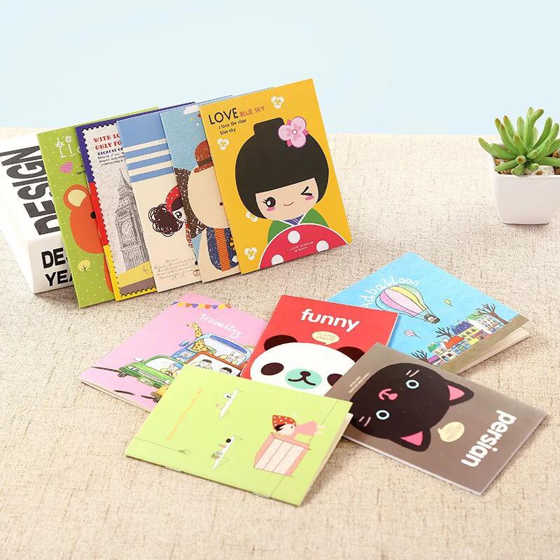 MurmerOfficial R038 Buku Tulis Mini Cartoon Note Book Kartun Catatan Memo Pad Lucu Anak Sekolah