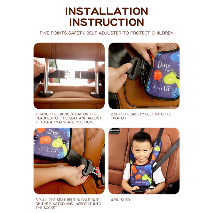 Kids Additonal Safety Belt Tambahan Penahan Sabuk Seat Pengaman Mobil Anak